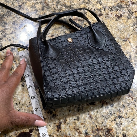 NWT Black Pattern Mini Handbag - Picture 12 of 15